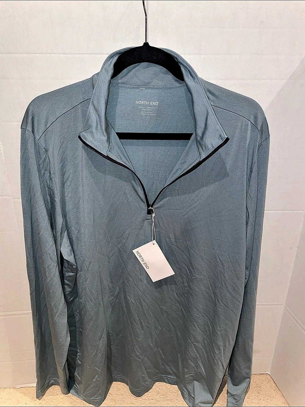 North End Men's Blue Quarter-Zip NWT